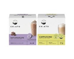 CHiATO Koffie & Cacao Duo Pack - Cappuccino & Warme Chocolademelk - Geschikt voor Dolce Gusto® - 24 Consumpties (32 capsules / 2 x 16 stuks)