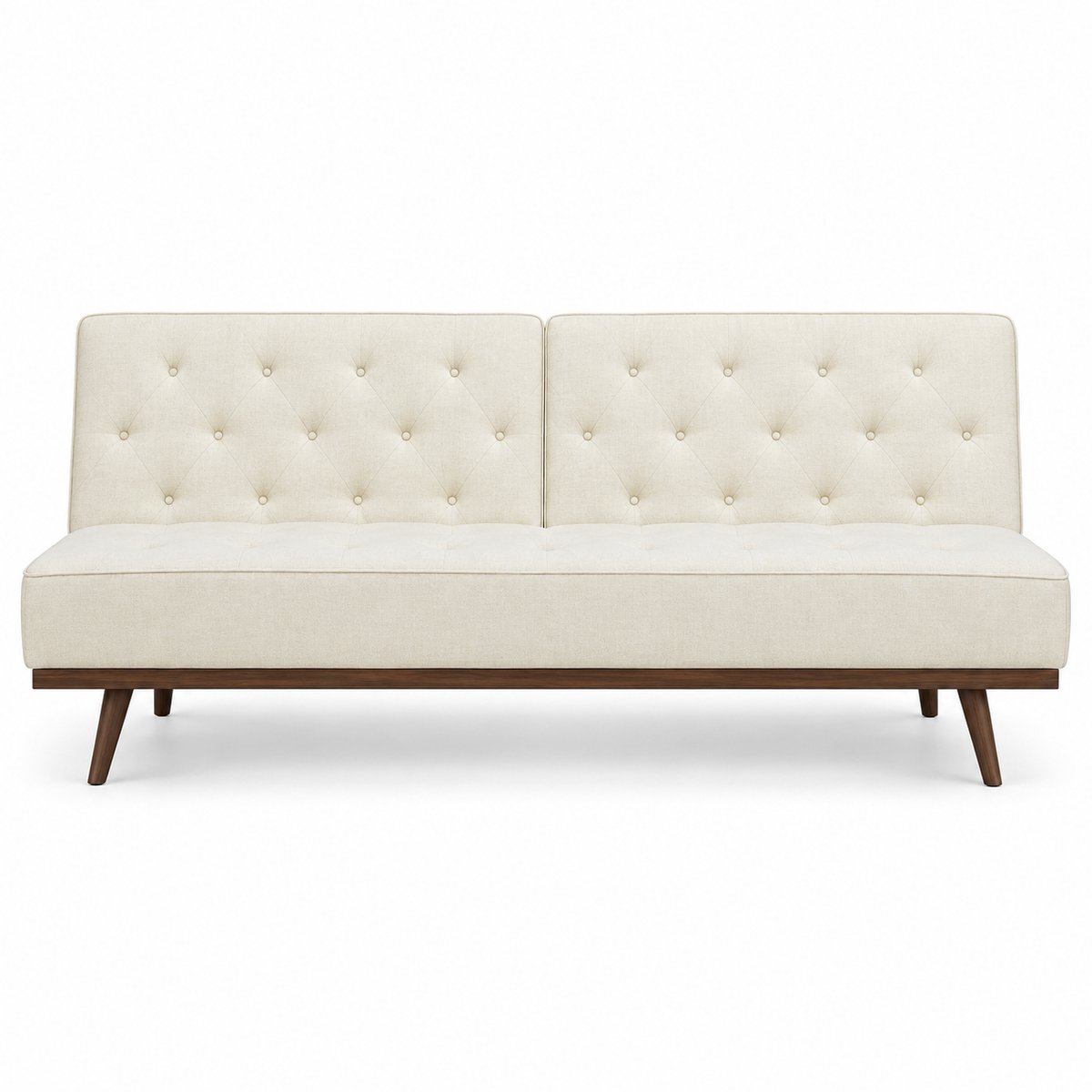 Pure Garden & Living Slaapbank - Logeerbed - Zetelbed - Inklapbare Slaapbank - 2-in-1 Bank met Slaapfunctie - Bedbank - Slaapfauteuil - 1 Persoon - Uitklapbare Bank - Meubelstuk - Zitten en Slapen - Verstelbare Slaapbank - 3-zits - Crème Wit