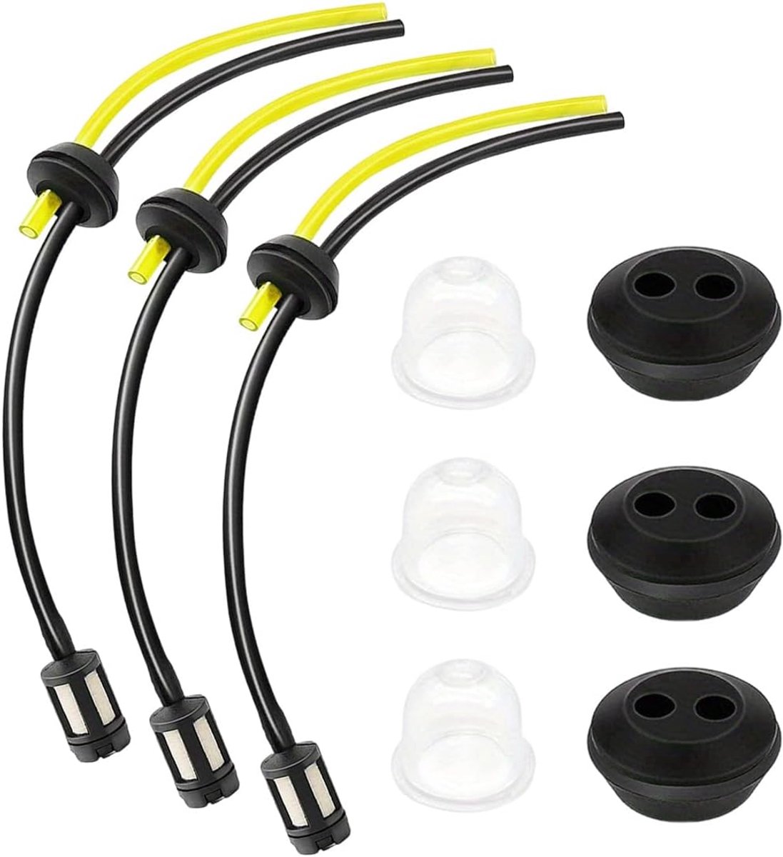 SnelShoppen - Pack van 9 Benzinefilter Kit, Benzineslang, Borstelsnijder, Brandstoffilter, Reserveonderdelen Set voor Borstelsnijder, Grondboor, Hegge