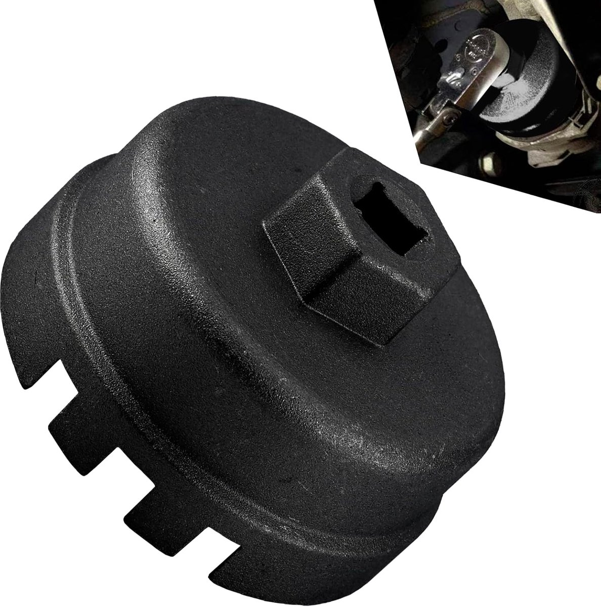 64.5mm Oil Filter Wrench with 14 Grooves, Car Oil Filter Cap Wrench Cap Fuel Filter Removal Cap Rugged Oil Filter - ShopVlot