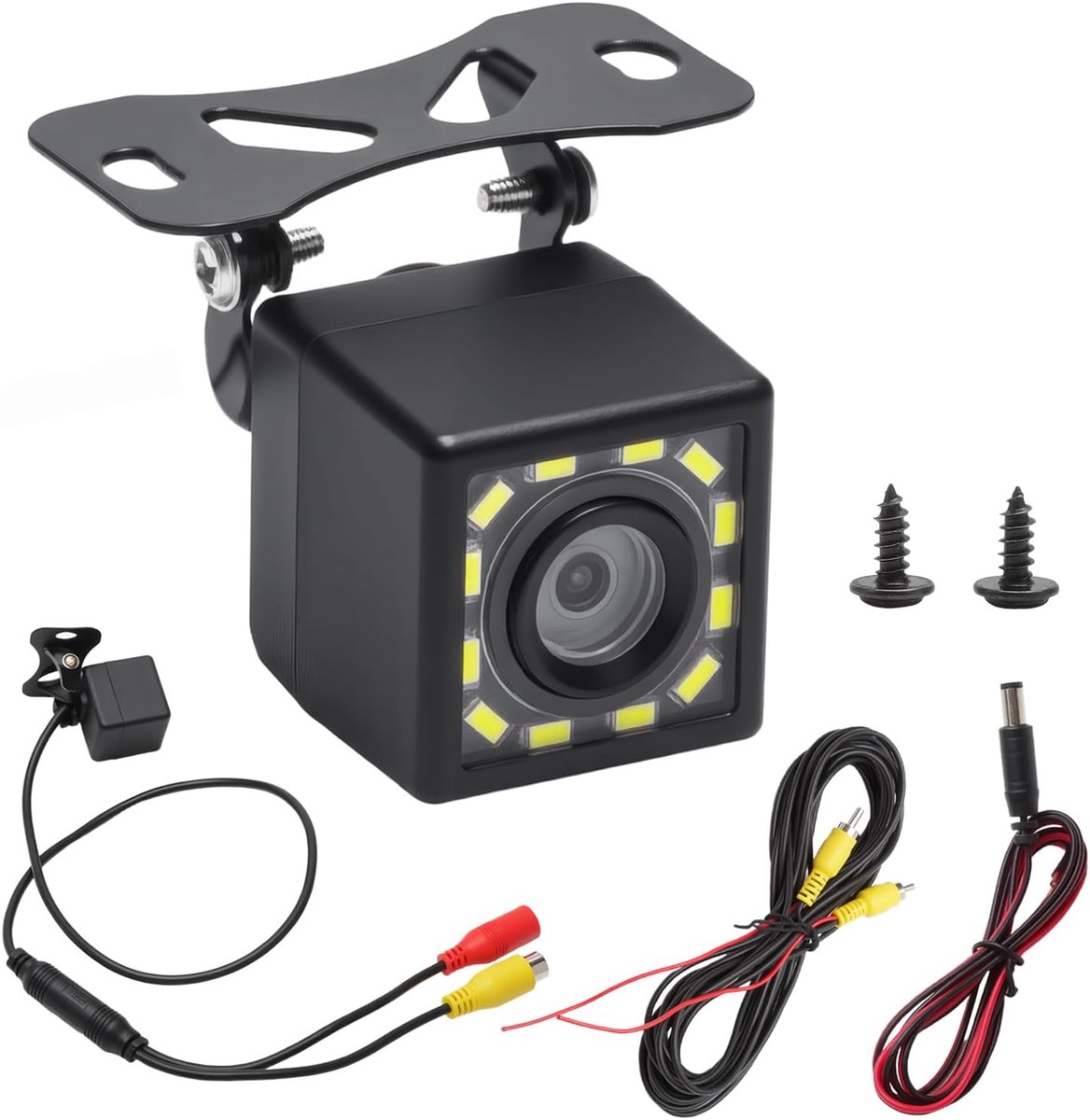 SnelShoppen - Achteruitrijcameraset 720p, Waterdicht IP68, 170 Graden Groothoek, Helder Nachtzicht, Backup Camera voor Camper, Vrachtwagen, Bus, Pick-