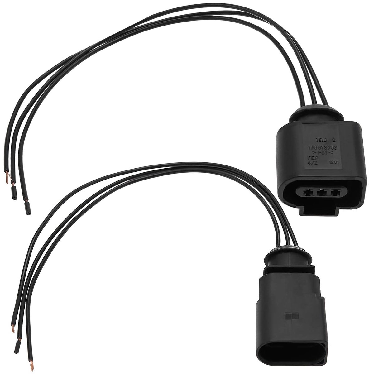 3-polige oliepeil sensor connector - set van 2 - vrouwelijke en mannelijke stekker - veelzijdig inzetbaar - ShopVlot