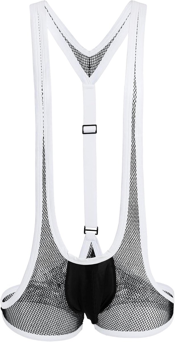 Bodysuit heren - verstelbare jockstrap - ademend mesh - ideaal voor fitness - ShopVlot