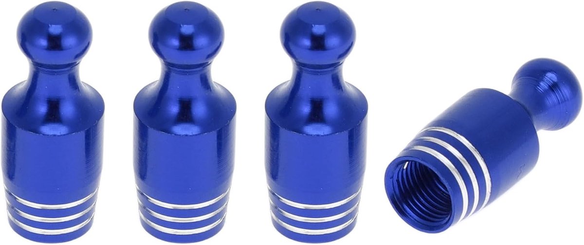 Tire Valve Stem Caps 7x28mm - Blauwe Aluminium Legering - Decoratief en Beschermend - Unieke Stijl voor Jouw Banden - ShopVlot