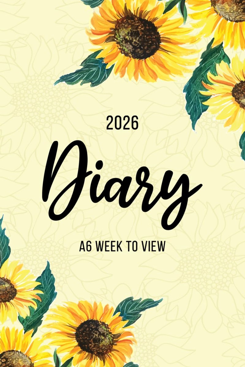 SnelShoppen - 2026 A6 Week to View Planner - A6 Weekplanner met To-Do Lijsten, Notities en Kalenders - Dated van Jan 2026 tot Dec 2026 - Zonnebloemen