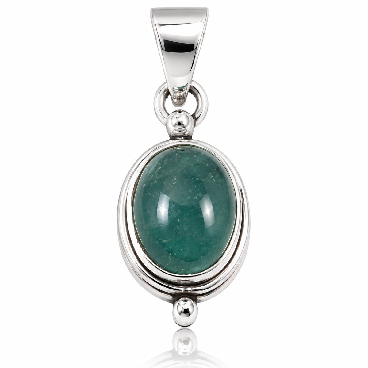 Natuursieraad -  925 sterling zilver groen apatiet ketting hanger bedel - luxe edelsteen sieraad - handgemaakt