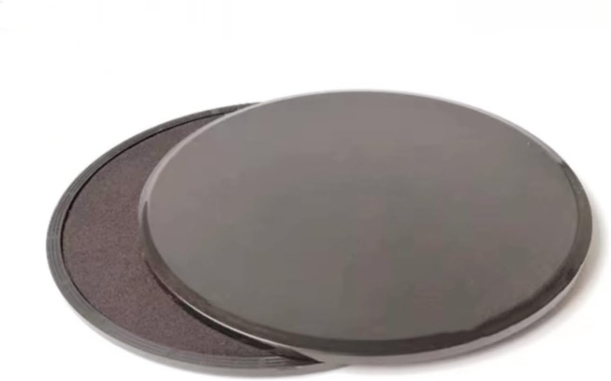 Discs, 2 stuks dubbelzijdige kernzijkanten, glijdende schijven, trainingsapparatuur, glijschijven, fitnessschijven, voor sportschool, thuistraining (zwart)