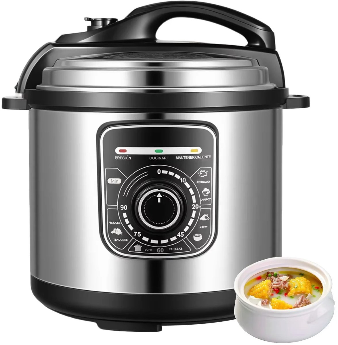 Homezo slow cooker - 10-in-1 Snelkookpan - Uitneembare binnenpan - Warmhoudfunctie - 24-uurs reserveringsfunctie - Inhoud 6 liter