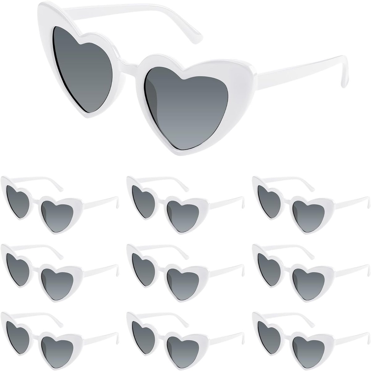5/10/20 Pack Hart Zonnebril Bachelorette Vintage Hartvormige Bril voor Bruiloft Bruidsmeisje Party Gunst
