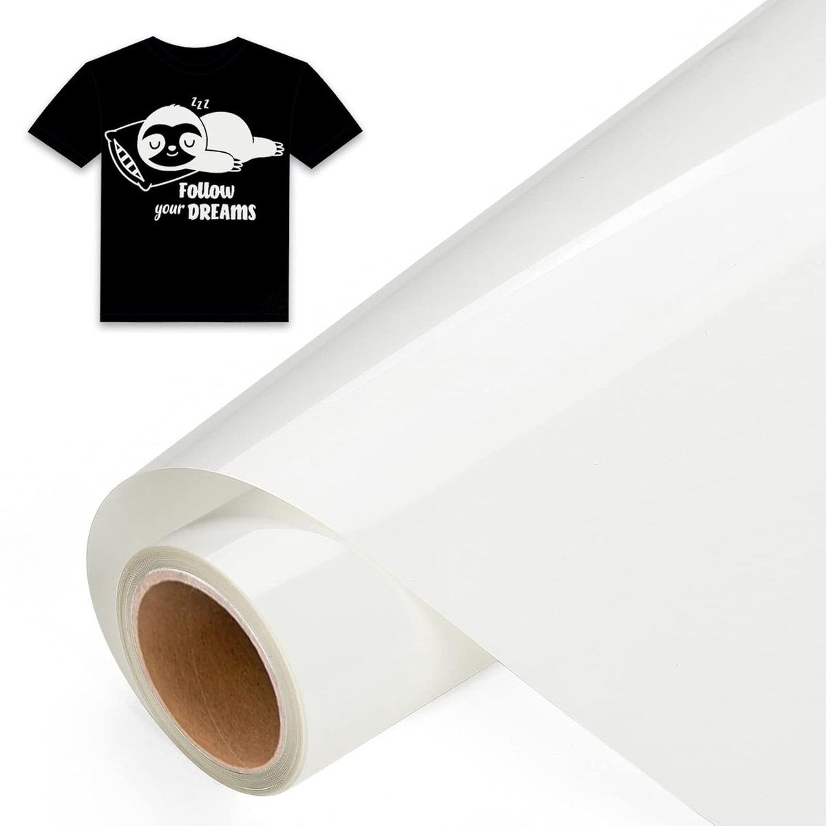 Plotterfolie voor textiel, wit, 30,5 x 244 cm, flexfolie, voor Silhouette Cameo