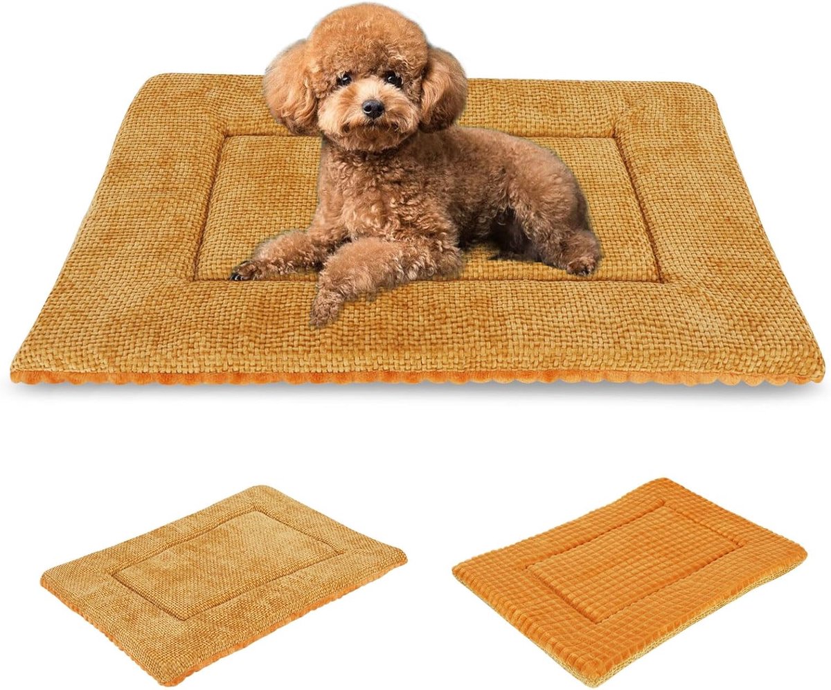 Wasbaar hondenkussen, wollige hondenmat, omkeerbaar, zachte en warme hondenmat voor kleine, middelgrote en grote honden XZ016