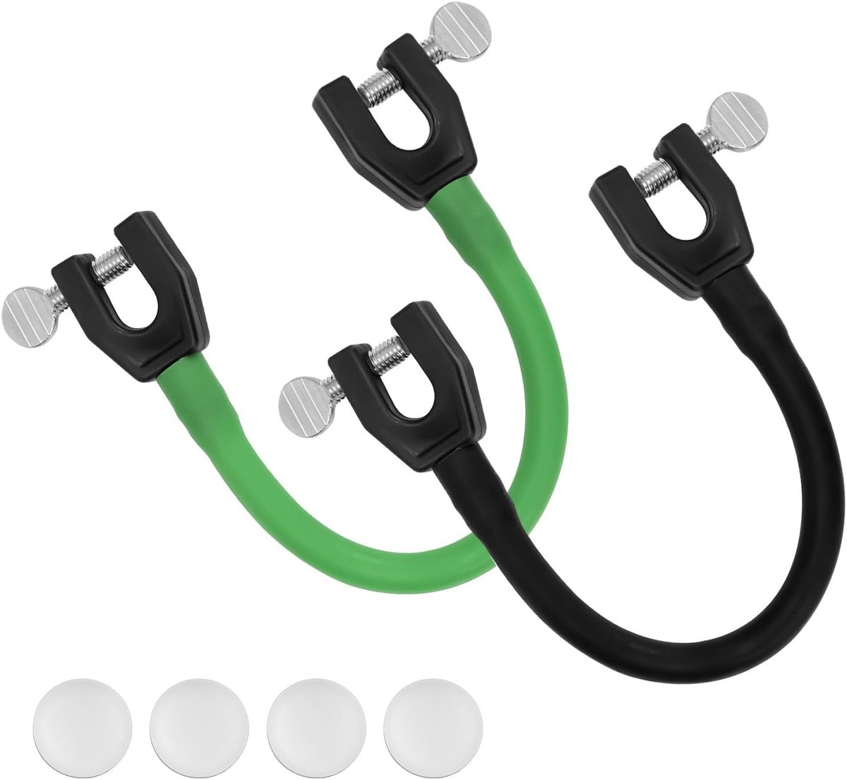 2 Stuks Skitipconnector voor Kinderen, Draagbare Skiconnector met 4 Afstandhouders Skitrainingshulpmiddel Skitrainingsuitrusting voor Beginnende Kinderen (Zwart, Donkergroen)