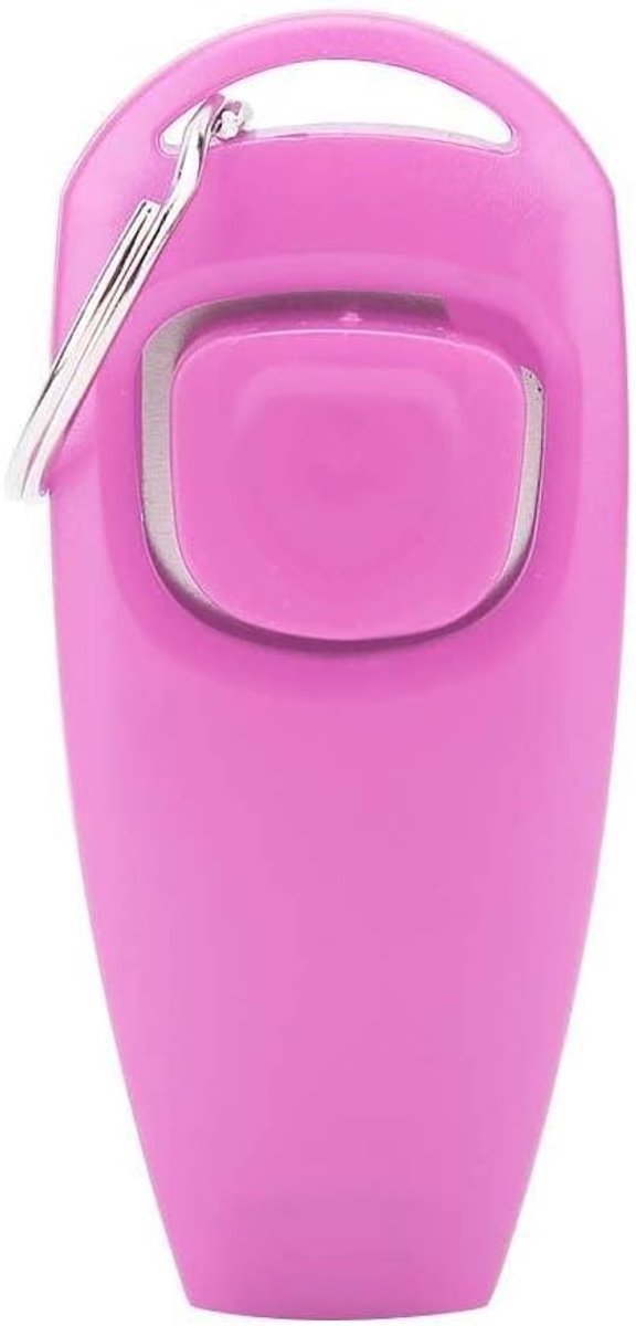 Huisdier Training Whistle Huisdier Puppy Clicker Whistle Hondentraining Gehoorzaam Kat Trainer Hulp Click Dog gedrag Training Tool met Sleutelring (Pink)