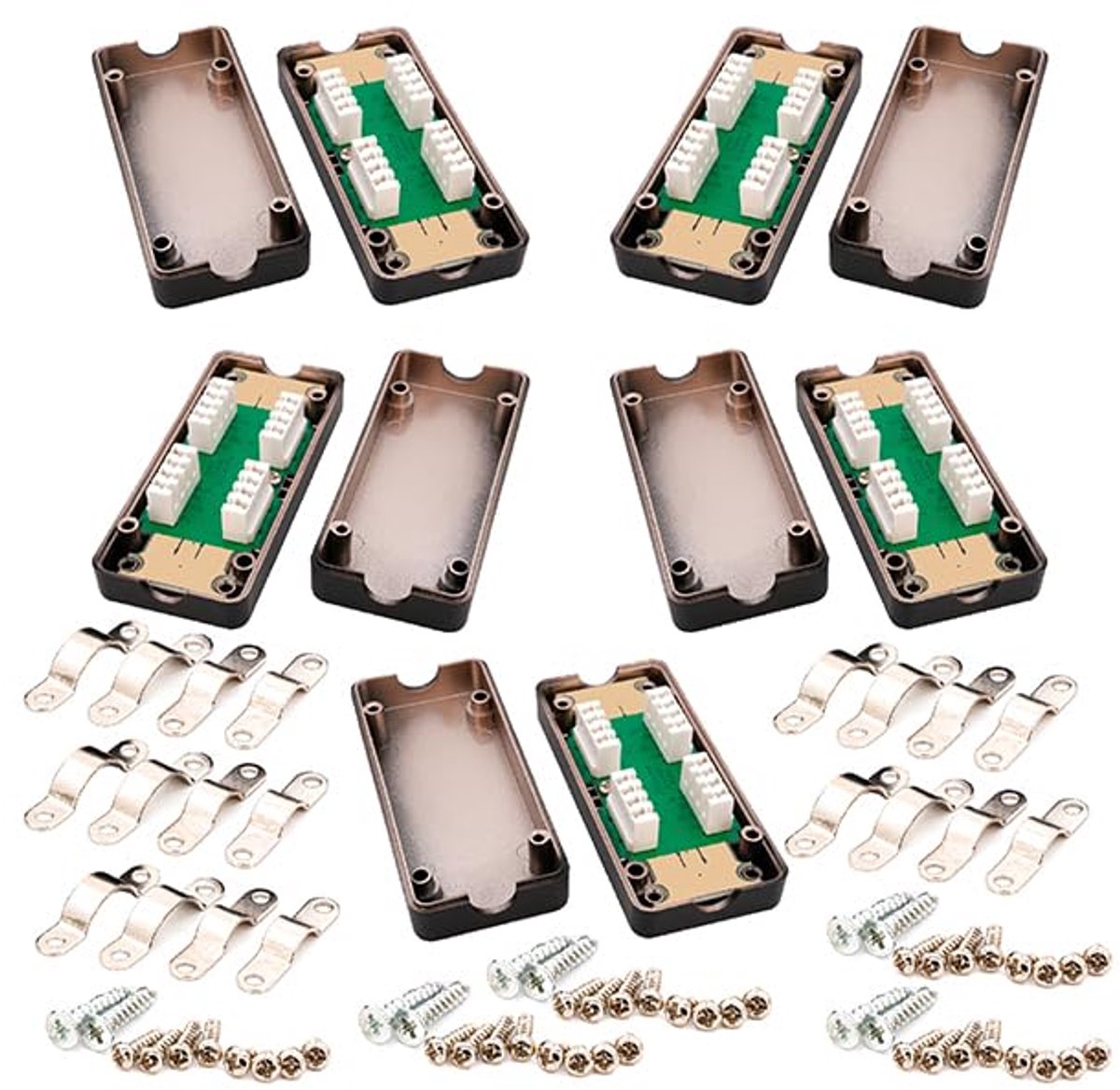 CAT.7 LSA-verbindingsdoos voor installatiekabel 5 stuks aansluitmodule netwerkkabel verbindingsmodule voor kabel CAT5 CAT6 CAT7 afgeschermde behuizing verbindt reparaties verlengt ethernetkabel