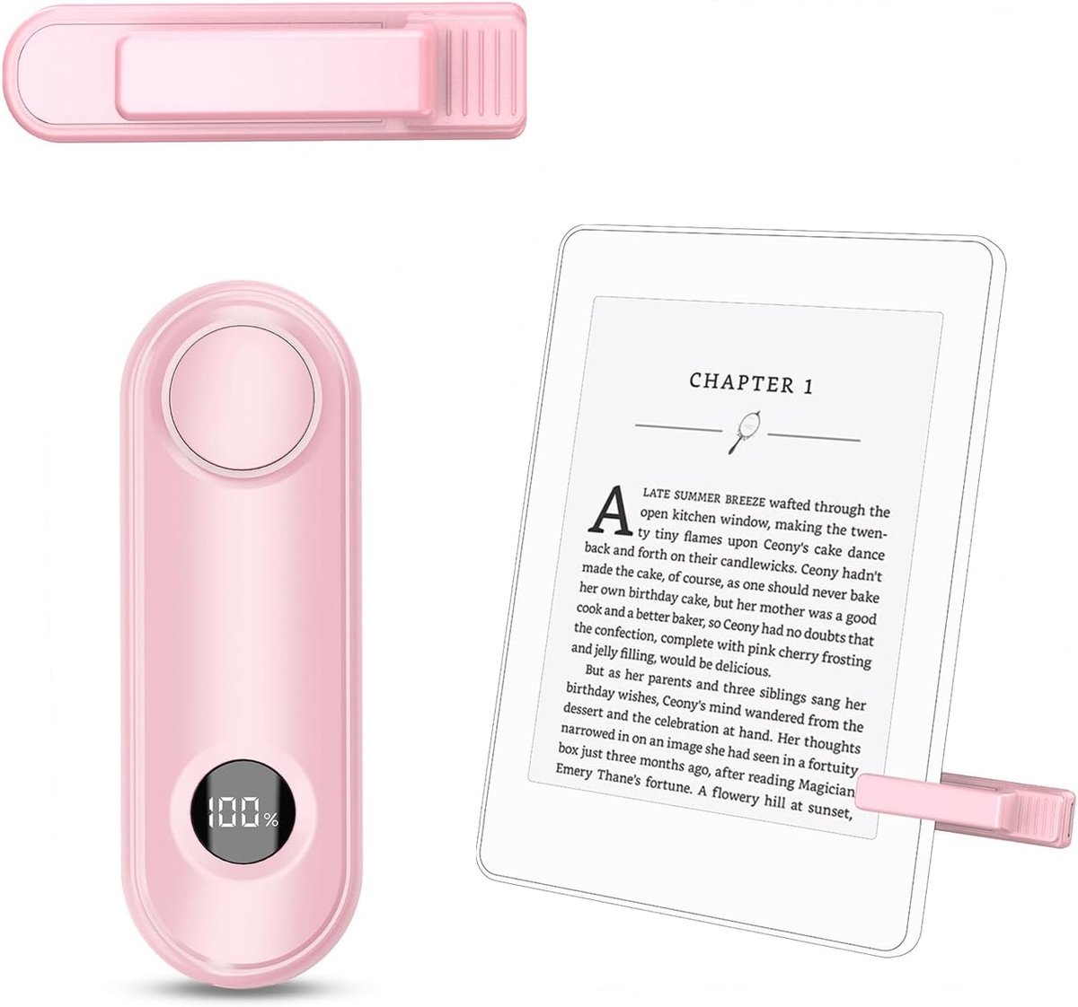 Afstandsbediening Pagina Turner voor Kindle Paperwhite Scribe Oasis Accessoires, Clicker Pagina Turner voor iPhone, Tablet Lezen Camera Video Opname Afstandsbediening, Roze