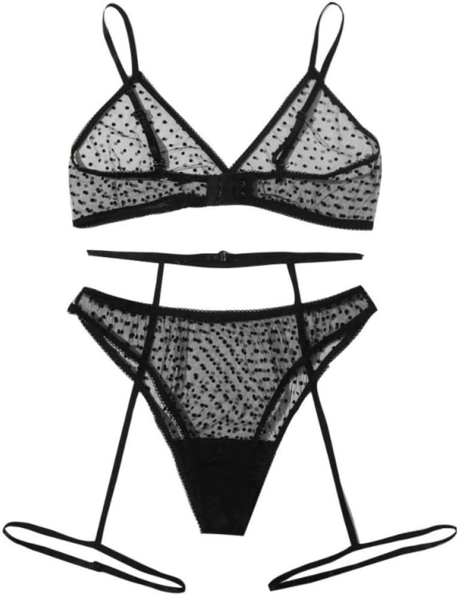 Babydolls, nachtjaponnen & negligés Dames Sexy Lingerie Kanten Beha String Verleiding Erotische Porno Ondergoed Kousenband Vrouwen Kostuums Nachtkleding Set