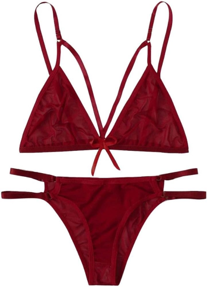 Dameskostuums Vrouwen Erotische Lingerie Kant Sexy Ondergoed Nachtkleding Transparante Bh Slips Kostuum