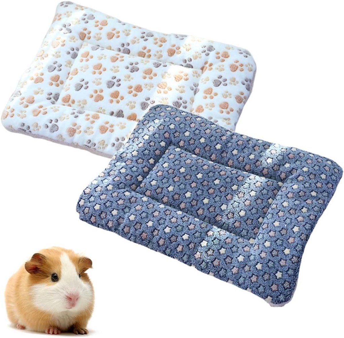 Warm en zacht huisdierbed van fleece voor kleine dieren, warm bed voor cavia's, warme deken voor cavia's, konijnenhuis