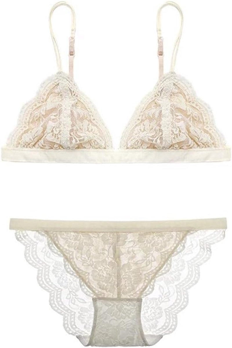 Lingeriesets dames Dames Dun Ondergoed Naadloze Ongevoerd Kanten Bh Sets Vrouwelijke Lingerie Schattige Kanten Ondergoed
