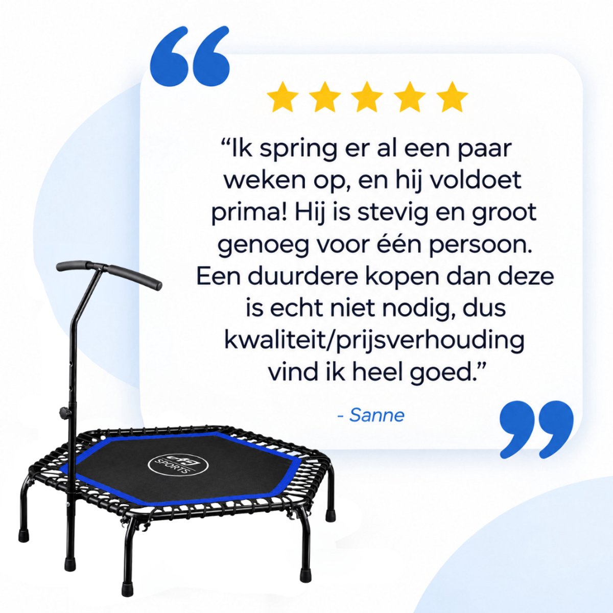AJ-Sports Fitness Trampoline met grijpstang thumbnail 3