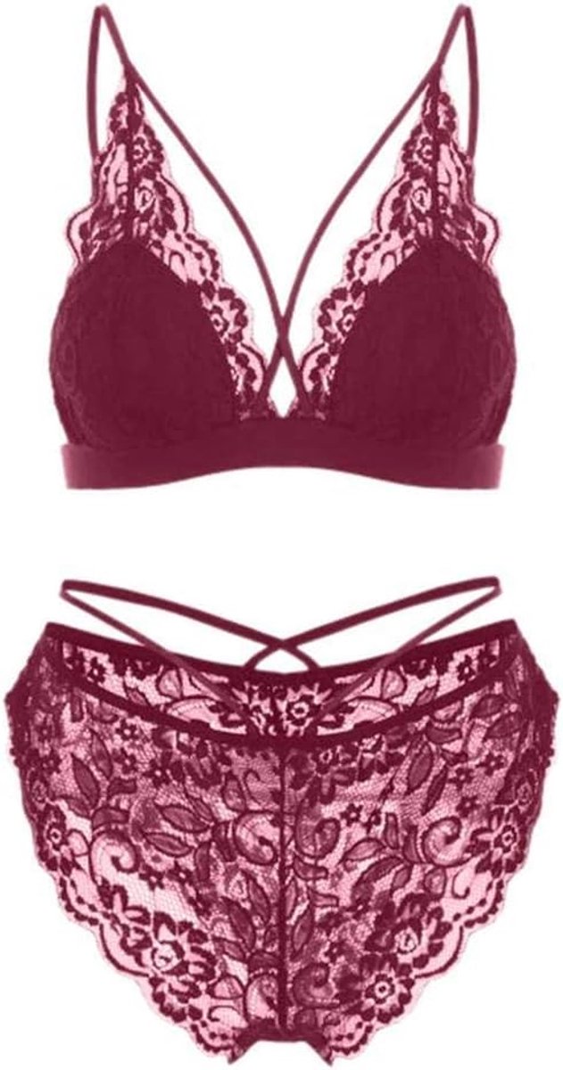 Sexy kanten nachthemd bretels sexy lingerie vrouwen petticoat lingerie pyjamaVrouwen Sexy Passion Strappy Kanten Bh Set sexshop sexy lingerie