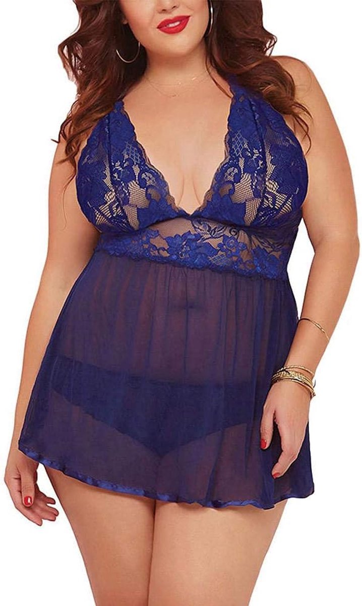Lingerie voor Kanten Kimono Nachthemd Ondergoed Sexy Lingerie Nachtkleding Kant met String Nachtkleding JurkVrouwen Sexy Nachtjurk Grote Maat Kanten Lingerie Nachtkleding Sexy Nachthemd Nachtkleding Thong Set