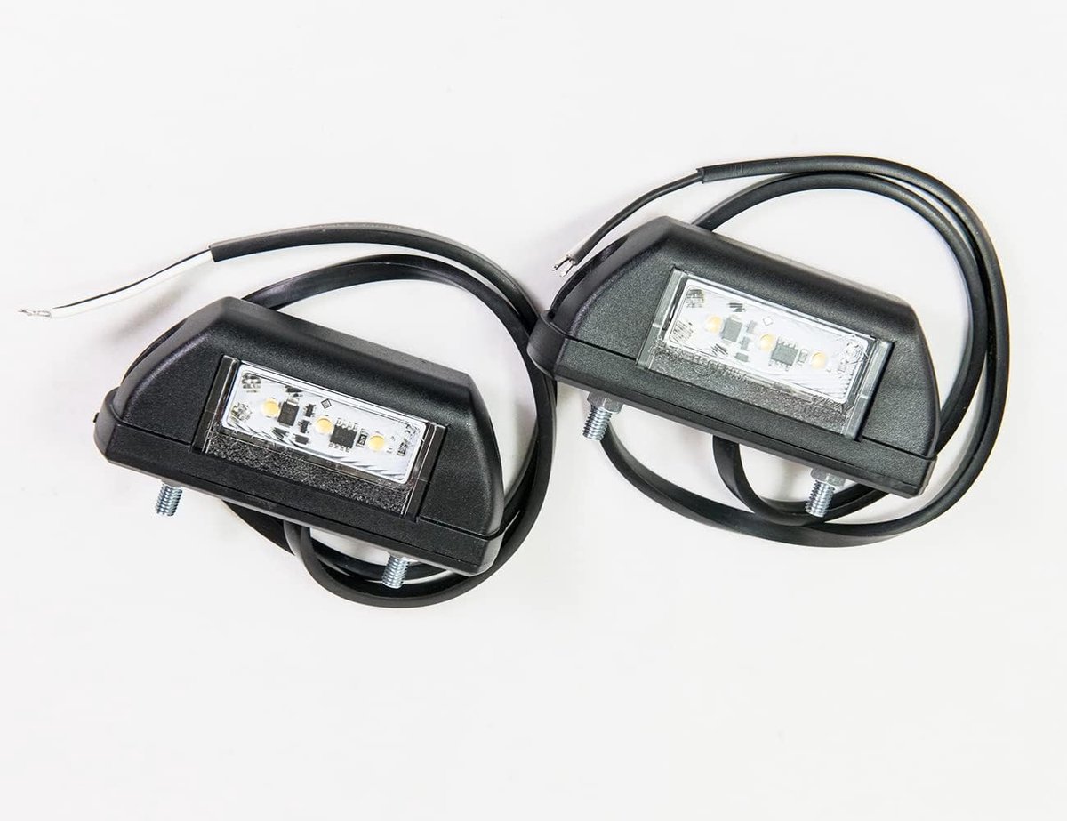 2 x led-markeringslicht, hangend positielicht, 12-24 V, 2 kleuren: wit, rood, voor vrachtwagen, auto, aanhanger, caravan, enz