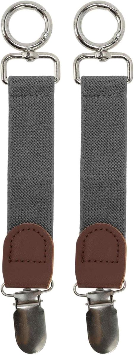 Effen, hoedhouder voor op reis, reistas, rugzakken, handtassen, bagage, outdoor, grijs, 2 stuks
