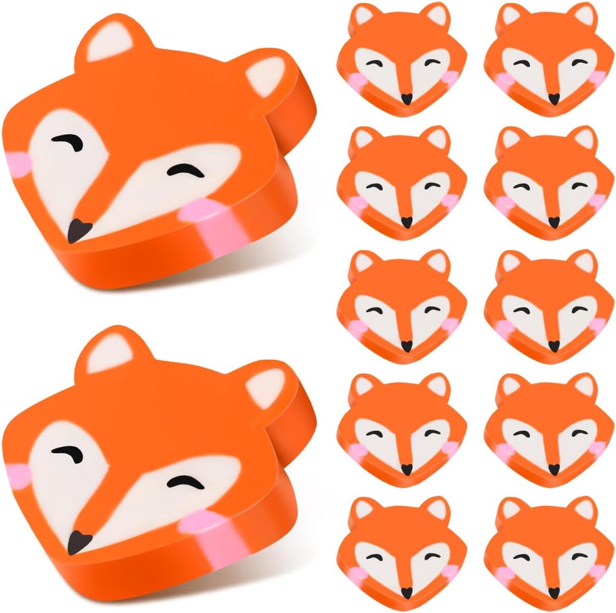 50 stuks vos gummen mini dieren voor kinderen school oranje