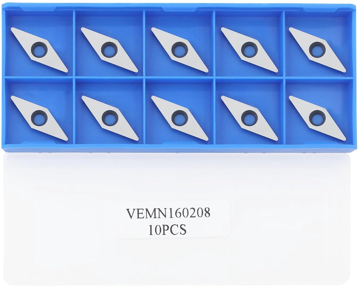 Draaien Gereedschap Carbide Getipt 10x28x2.5Mm Diamond Met Ronde Carbide Cutter Inserts Voor draaibeitels en Houtbewerking Draaibank Tool, 10 stks