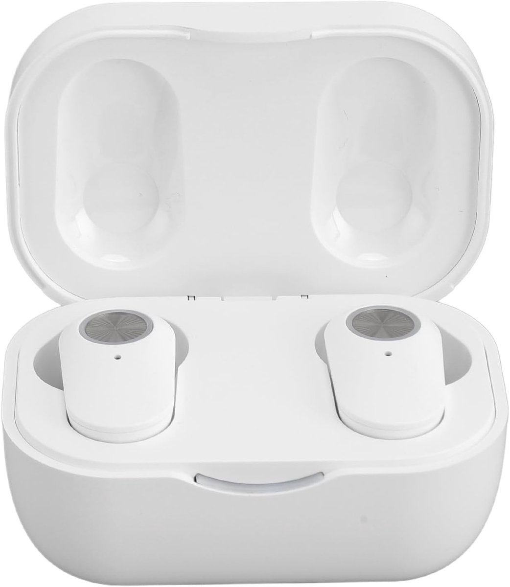 Vertalerhoofdtelefoon, Ondersteuning voor Vertaling in 144 Talen, Ruisonderdrukkende Draadloze Oordopjes met Powerdisplay, Batterij met Hoge Capaciteit (WHITE)