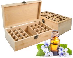 RoseFlower 24 Gaten Etherische oliesets Opbergdozen Opbergdoos voor Etherische Oliën Aromatherapy Organizer Nail - ShopVlot