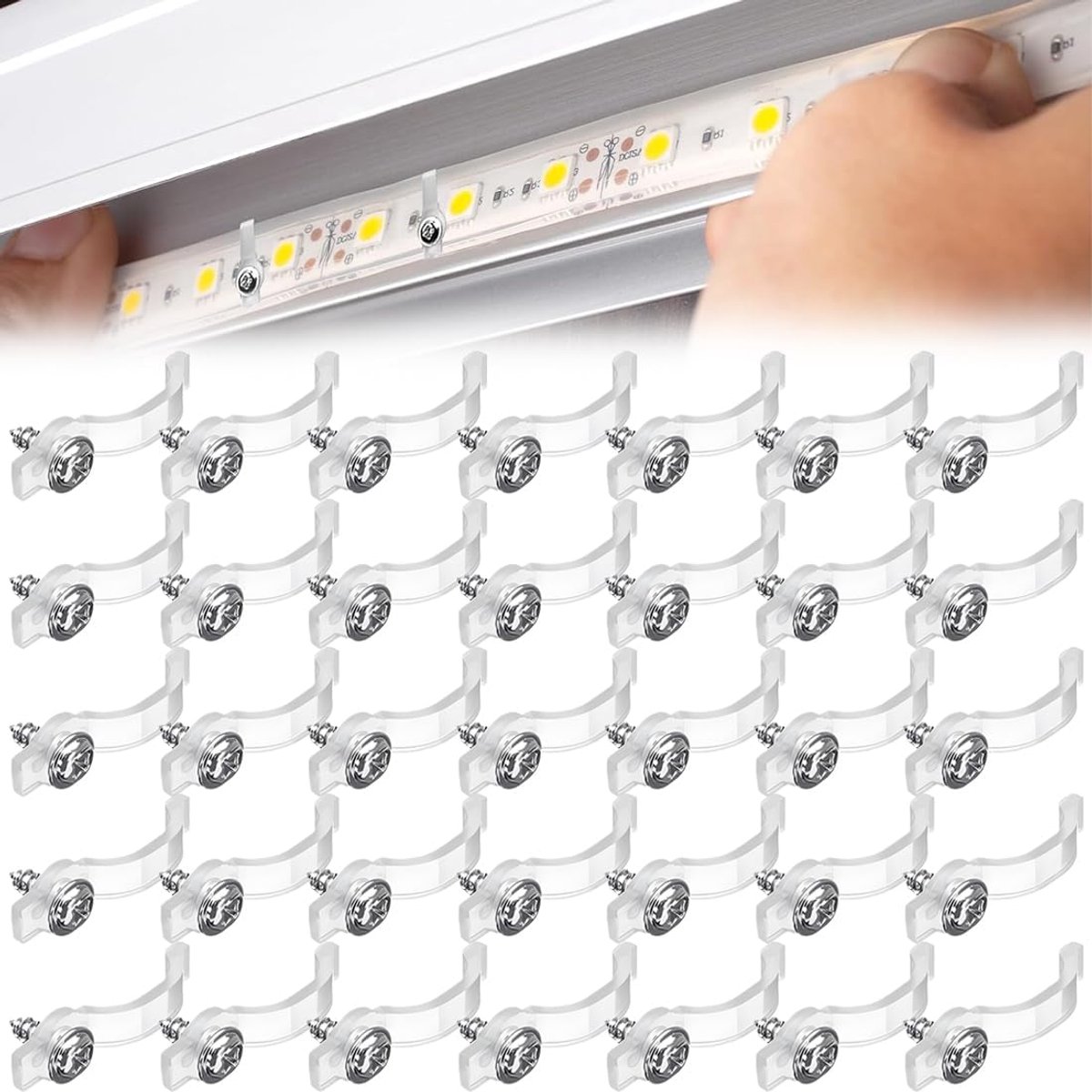 LED strip mounting 35 light mounting bracket clips fixing clip led strip holder for led strips holder clips 10mm - ShopVlot