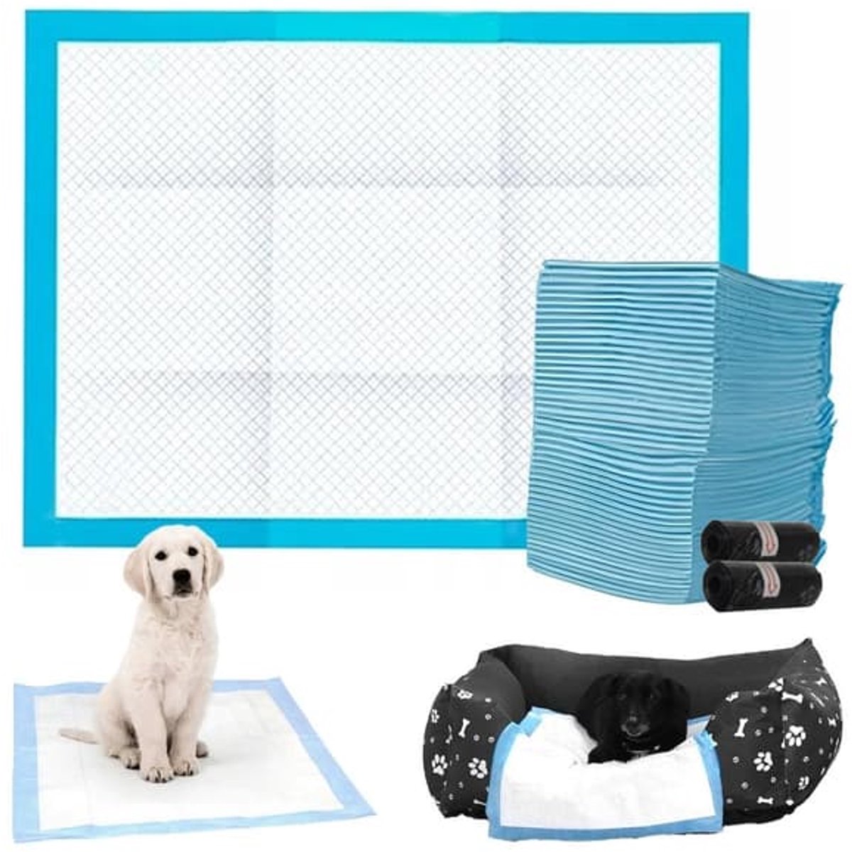 Honden-/puppymatjes/sanitaire pads - 33x45cm - 100 stuks