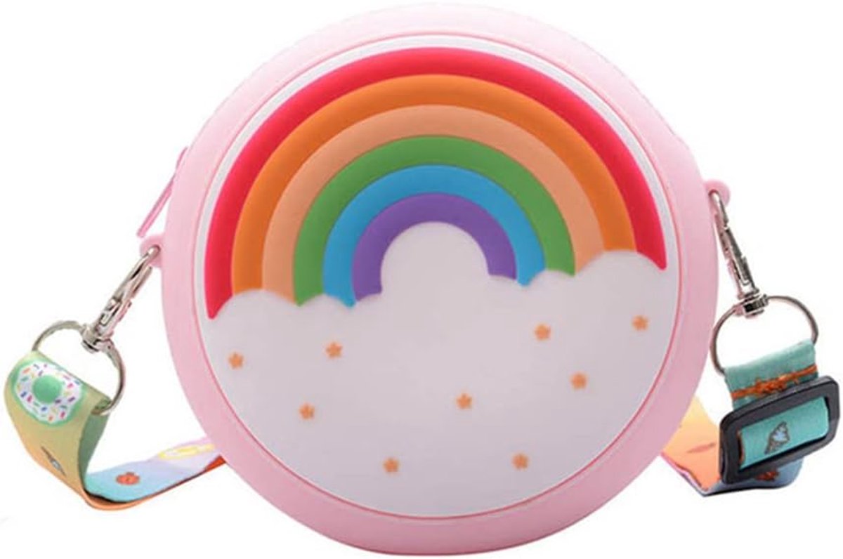 Silicone Rainbow Bag Kids Shoulder Bag Girls Handbag Shoulder Bag Kids Bag Girls Toys Mini Single Shoulder Bag Kids - ShopVlot