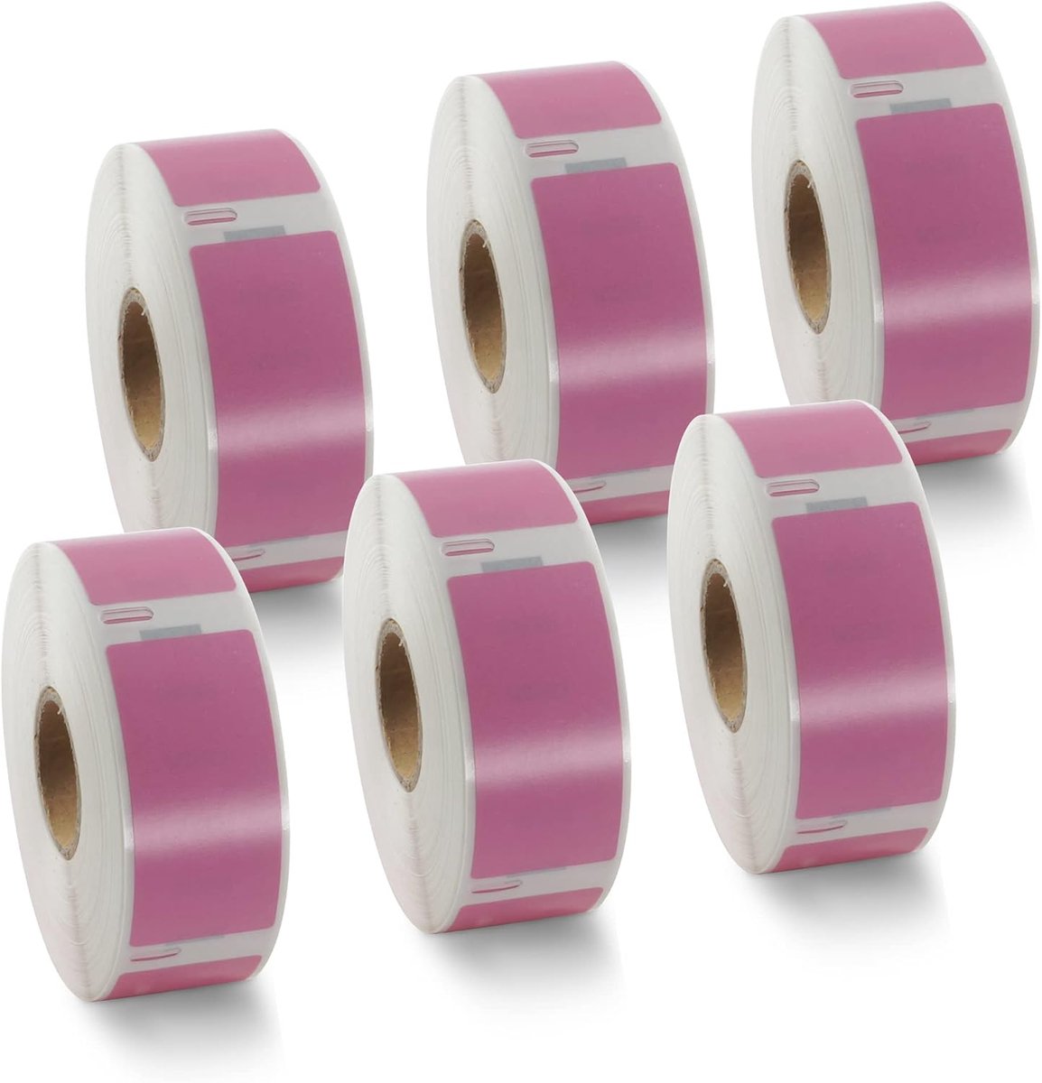 BETCKEY - 6 rolls of pink return address labels compatible with DYMO 11352(S0722520), 25mm x 54mm, 3000 coloured - ShopVlot