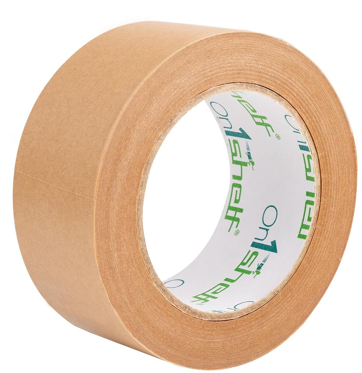 On1shelf Biodegradable Kraft Cardboard Packaging Tape, 48mm x 50m, Strong and Durable, Ideal for Sealing Packages and - ShopVlot