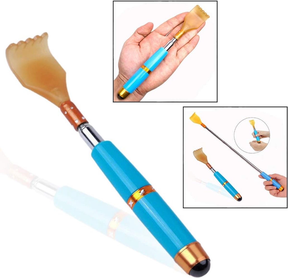 Telescopische rugkrabber - handmatige massager - robuust plastic - ideaal voor verlichting van jeuk - ShopVlot