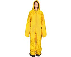 Hygger Nanuk Empire Yellow M - Originele slaapzak met mouwen en pijpen, met zijn 3M Thinsulate-vulling is hij warm, lichtgewicht en klein om makkelijk op te rollen
