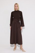 Touché Privé - Jumpsuit met riem - Donkerbruin - Dames