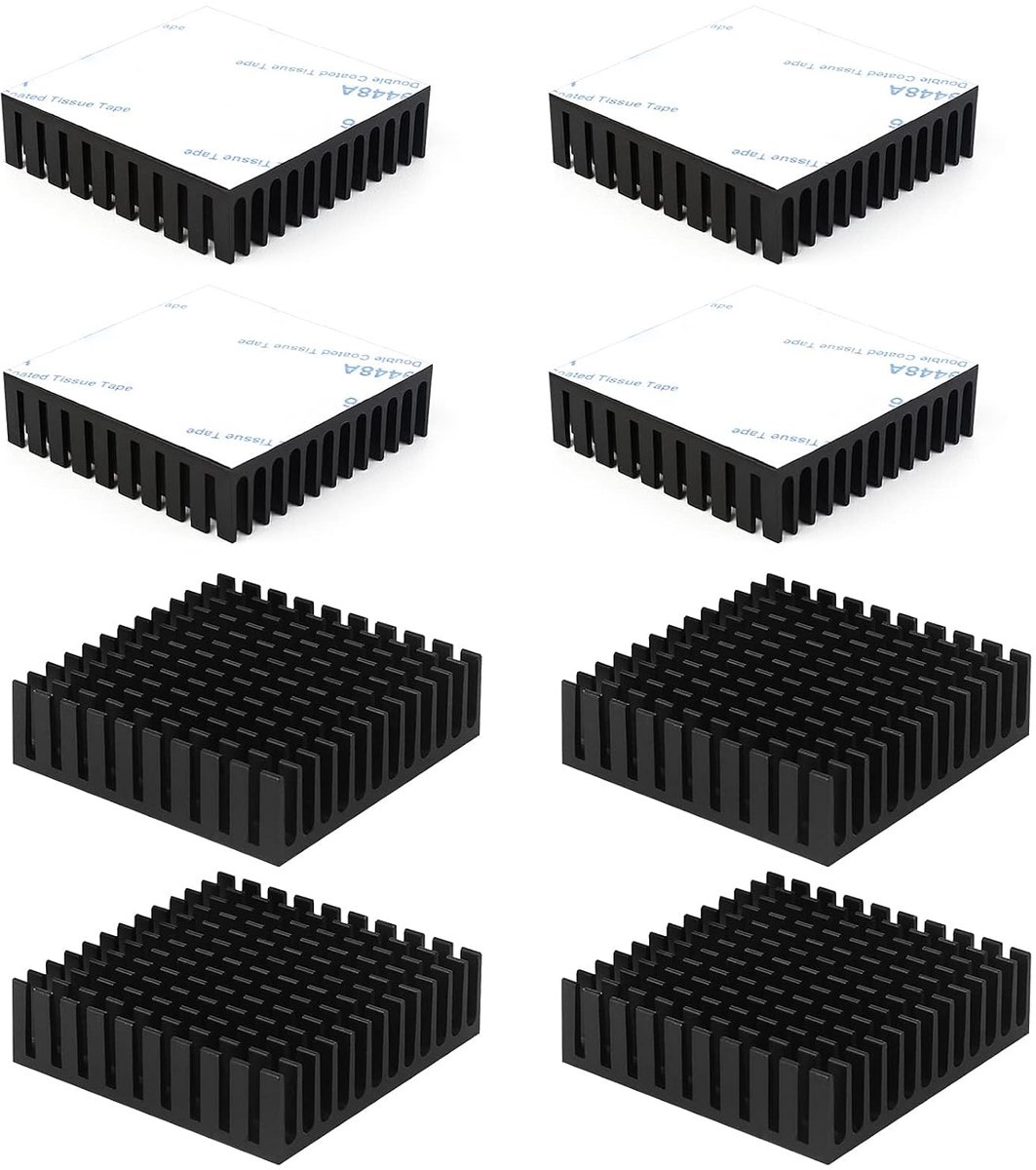 Heatsink 40mm x 40mm - Aluminium koellichaam - Hoge thermische geleidbaarheid - Verhoogt stabiliteit van CPU - ShopVlot