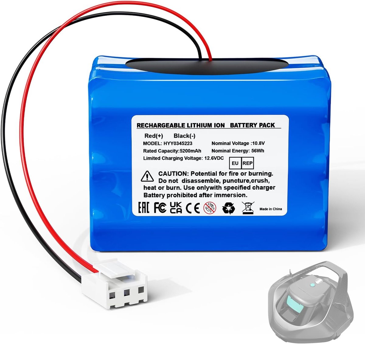 5200mAh Reserveaccu compatibel met Seagull SE Zwembadrobot