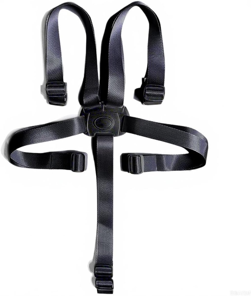 Veiligheidsgordels voor kinderstoel, 5-puntsgordel, universele kinderbeschermingsriem, stokke Tripp Trapp riem, verstelbare aanpasbare babyveiligheidsgordel, kinderveiligheidsgordels (zwart)