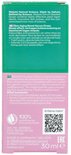 Groene en roze verpakking met tekst over Weleda serum. Beschrijft anti-aging en ingrediënten.