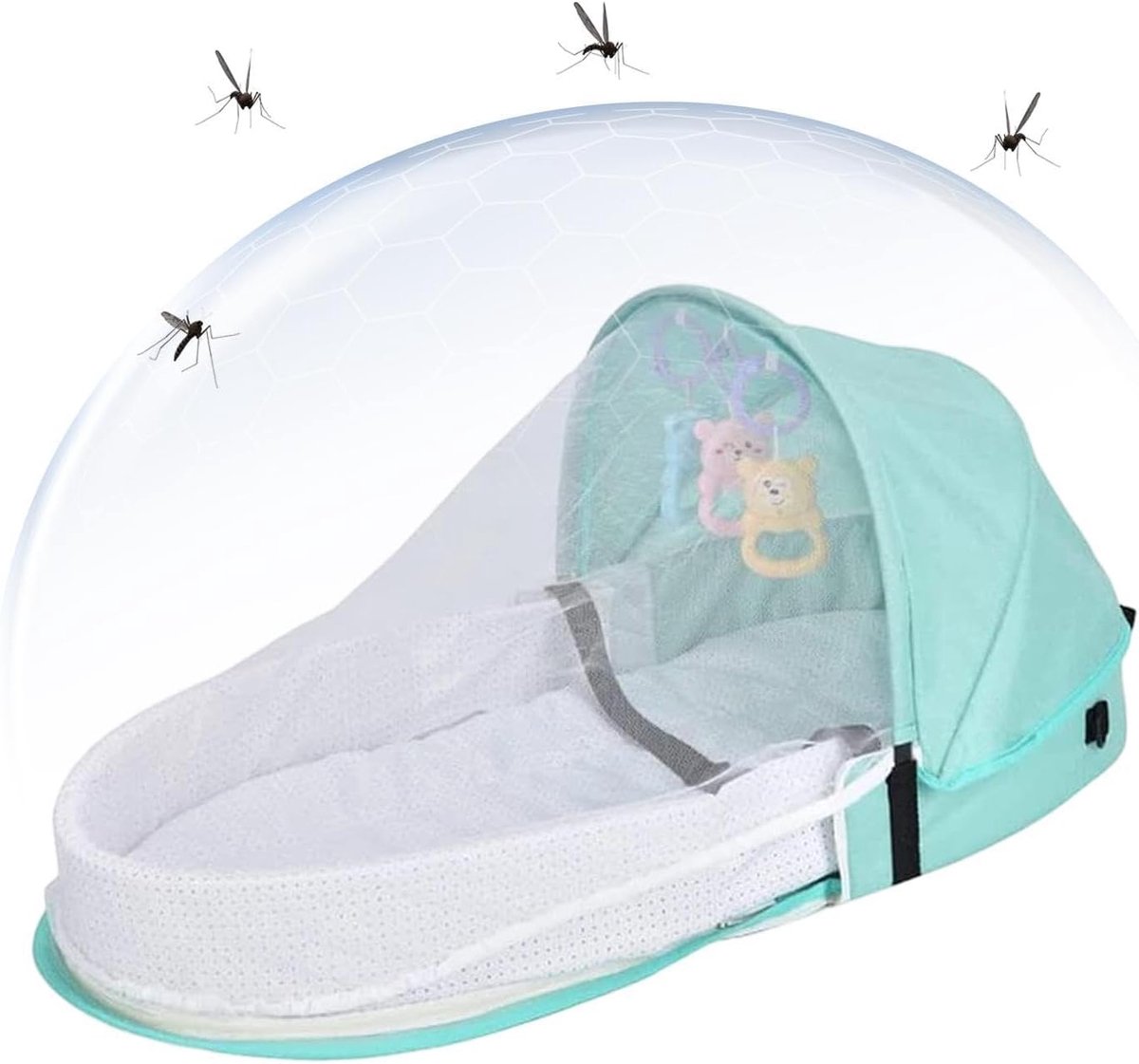 Kinderbed Vouwbaar Ademend Linnen Katoenen Netbed