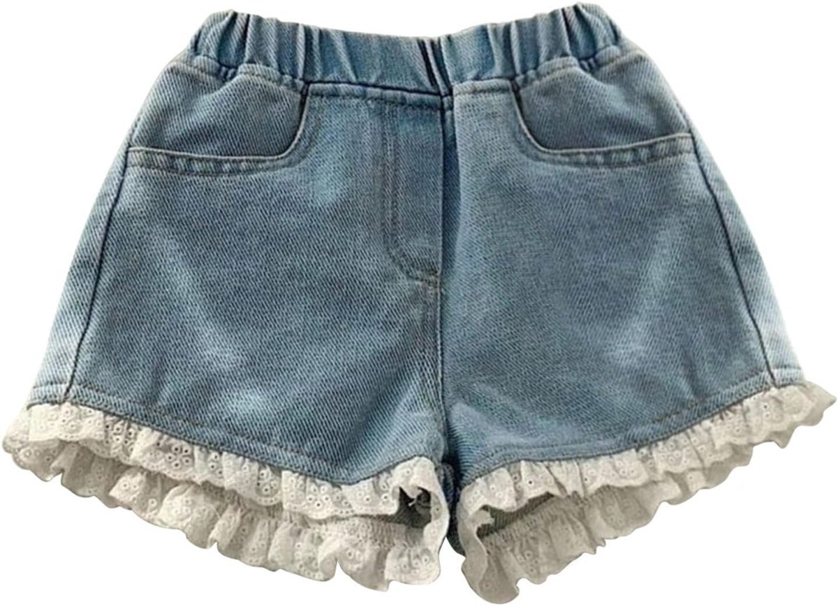 Kinderbroek voor meisjes, katoen, lichte trainingsbroek, elastische taille, voor lente, school en buitensport, 2-14 jaar, A72