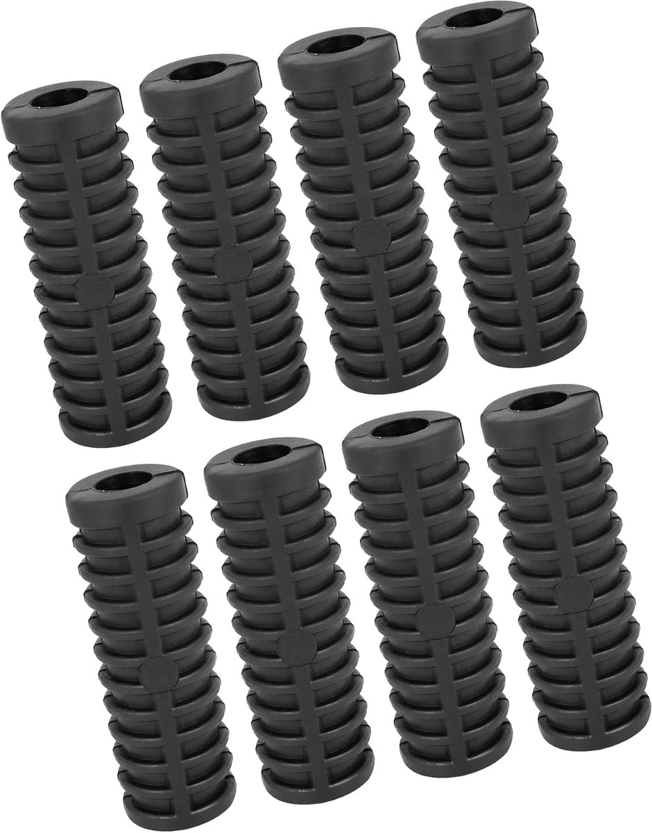 Motorfiets Kickstart hendel versnellingshendel pedaal rubber zwart (set van 8)