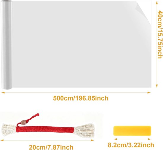Bescherming voor bank, krassen en katten, transparant (40 cm x 5 m), krasbestendig, kattenbank, zelfklevende folie, deurbescherming, krasbescherming voor honden, voor meubels, bedden — afbeelding 2