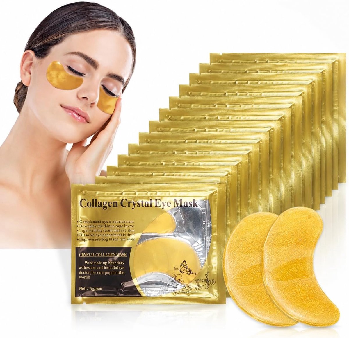 Maskers voor oogverzorging, hydraterend, onder eye-patches voor een gladdere look, eenvoudig in gebruik, voor mannen en vrouwen