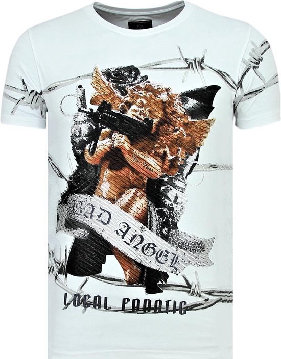 Bad Angel - Coole T shirt Heren - 6318W - Wit